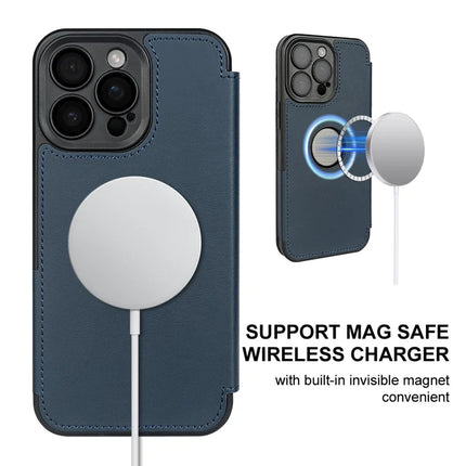 For iPhone 13 Pro Max Magnetic Case RCS Eco Friendly Phone Cover with Kickstand RFID Blocking