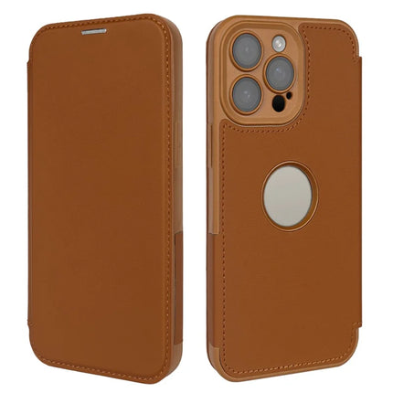 For iPhone 13 Pro Max Magnetic Case RCS Eco Friendly Phone Cover with Kickstand RFID Blocking - Brown