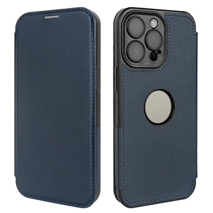 For iPhone 15 Pro Max Magnetic Case RCS Eco Friendly Phone Cover with Kickstand RFID Blocking - Blue