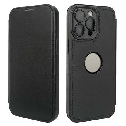 For iPhone 15 Pro Magnetic Case RCS Eco Friendly Phone Cover with Kickstand RFID Blocking - Black