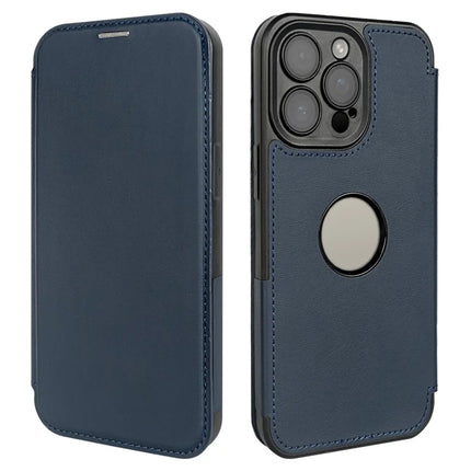 For iPhone 15 Pro Magnetic Case RCS Eco Friendly Phone Cover with Kickstand RFID Blocking - Blue