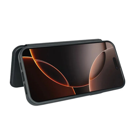 For iPhone 16 Pro Max Magnetic Case RCS Eco Friendly Phone Cover with Kickstand RFID Blocking
