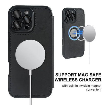 For iPhone 16 Pro Max Magnetic Case RCS Eco Friendly Phone Cover with Kickstand RFID Blocking