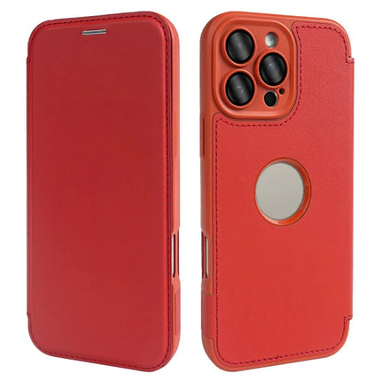 For iPhone 16 Pro Max Magnetic Case RCS Eco Friendly Phone Cover with Kickstand RFID Blocking - Red
