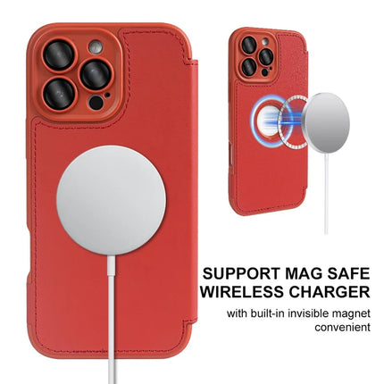 For iPhone 16 Pro Max Magnetic Case RCS Eco Friendly Phone Cover with Kickstand RFID Blocking