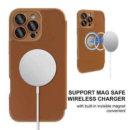 For iPhone 16 Pro Max Magnetic Case RCS Eco Friendly Phone Cover with Kickstand RFID Blocking