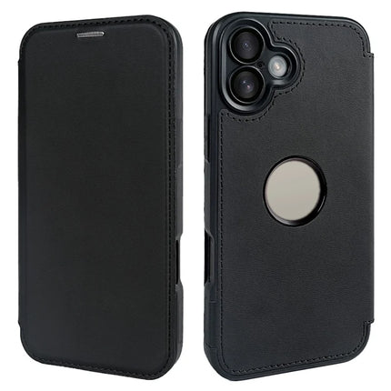 For iPhone 16 Plus Magnetic Case RCS Eco Friendly Phone Cover with Kickstand RFID Blocking - Black