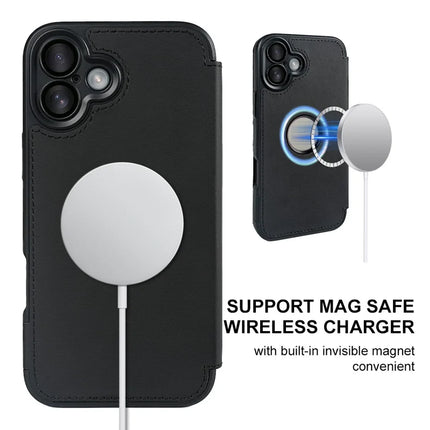 For iPhone 16 Plus Magnetic Case RCS Eco Friendly Phone Cover with Kickstand RFID Blocking