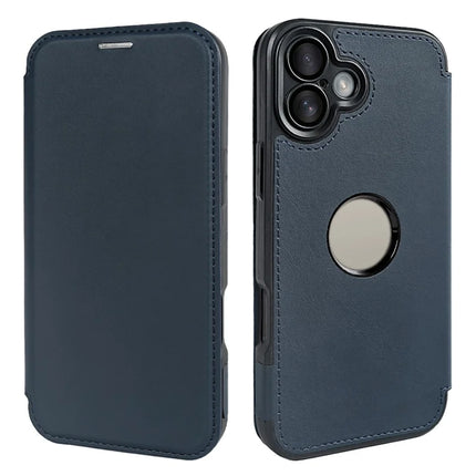 For iPhone 16 Plus Magnetic Case RCS Eco Friendly Phone Cover with Kickstand RFID Blocking - Blue