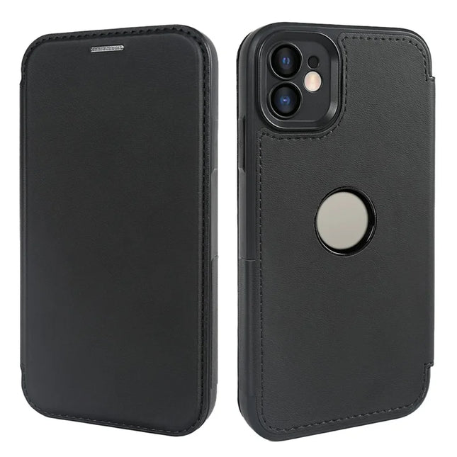 For iPhone 11 Magnetic Case RCS Eco Friendly Phone Cover with Kickstand RFID Blocking - Black