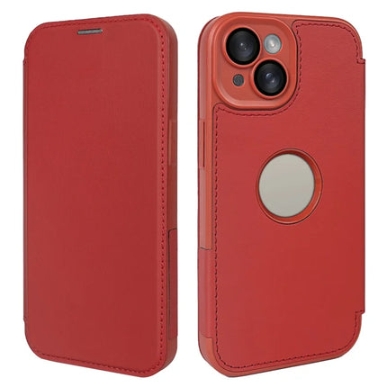 For iPhone 13 Magnetic Case RCS Eco Friendly Phone Cover with Kickstand RFID Blocking - Red