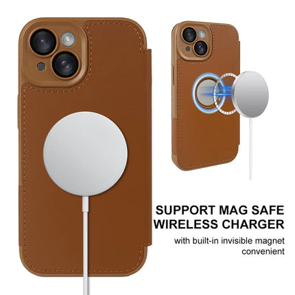 For iPhone 14 Magnetic Case RCS Eco Friendly Phone Cover with Kickstand RFID Blocking
