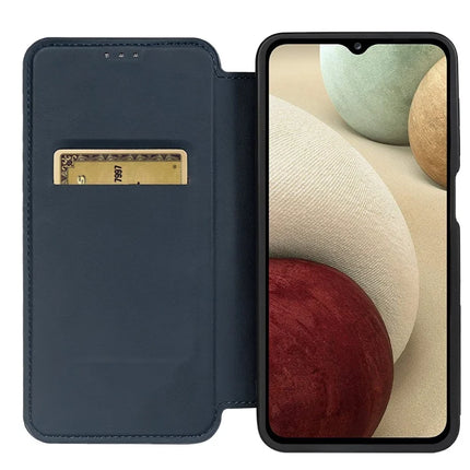 For Samsung Galaxy A12 Magnetic Case RCS Eco Friendly Phone Cover with Kickstand RFID Blocking