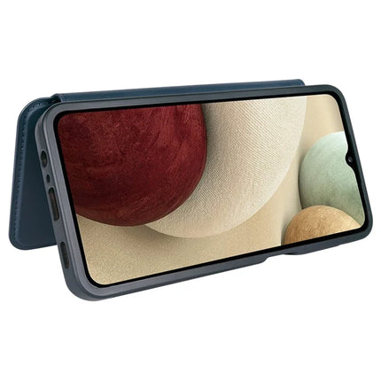 For Samsung Galaxy A12 Magnetic Case RCS Eco Friendly Phone Cover with Kickstand RFID Blocking