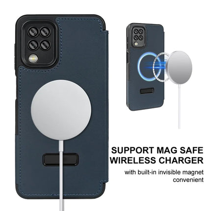 For Samsung Galaxy A12 Magnetic Case RCS Eco Friendly Phone Cover with Kickstand RFID Blocking