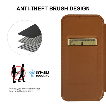 For Samsung Galaxy A12 Magnetic Case RCS Eco Friendly Phone Cover with Kickstand RFID Blocking