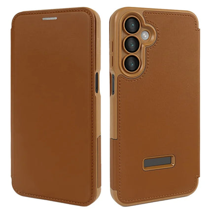 For Samsung Galaxy A16 5G Magnetic Case RCS Eco Friendly Phone Cover with Kickstand RFID Blocking - Brown