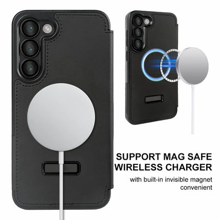 For Samsung Galaxy S23+ Magnetic Case RCS Eco Friendly Phone Cover with Kickstand RFID Blocking