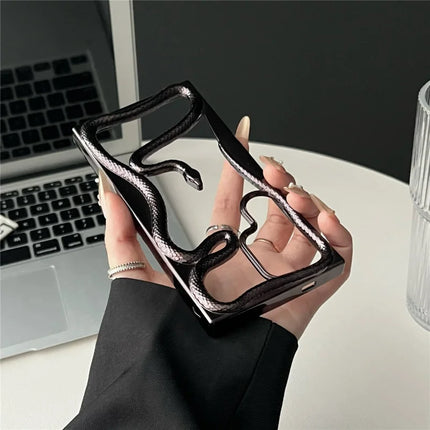 For Samsung Galaxy S22 Ultra 5G Bumper Case Hollow Snake Design TPU Phone Cover