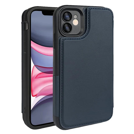 For iPhone 11 Magnetic Case RCS Eco Friendly Flip Phone Cover with Kickstand RFID Blocking - Blue
