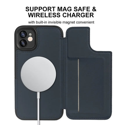For iPhone 11 Magnetic Case RCS Eco Friendly Flip Phone Cover with Kickstand RFID Blocking