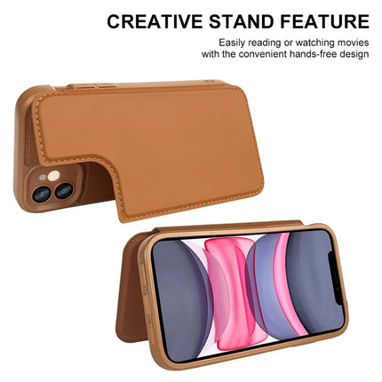 For iPhone 11 Magnetic Case RCS Eco Friendly Flip Phone Cover with Kickstand RFID Blocking