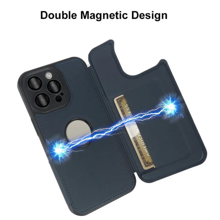 For iPhone 13 Pro Max Magnetic Case RCS Eco Friendly Flip Phone Cover with Kickstand RFID Blocking