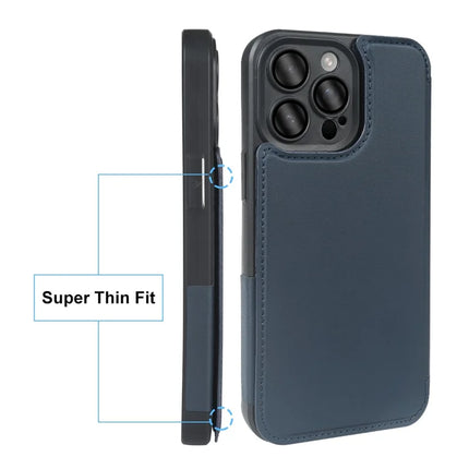 For iPhone 15 Pro Max Magnetic Case RCS Eco Friendly Flip Phone Cover with Kickstand RFID Blocking