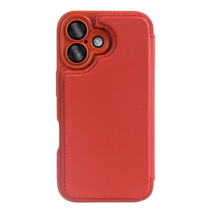 For iPhone 16 Magnetic Case RCS Eco Friendly Flip Phone Cover with Kickstand RFID Blocking
