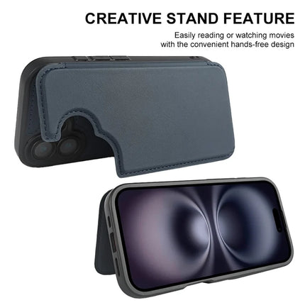 For iPhone 16 Magnetic Case RCS Eco Friendly Flip Phone Cover with Kickstand RFID Blocking