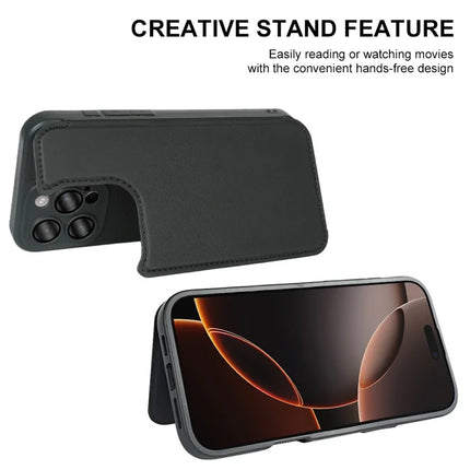 For iPhone 16 Pro Max Magnetic Case RCS Eco Friendly Flip Phone Cover with Kickstand RFID Blocking
