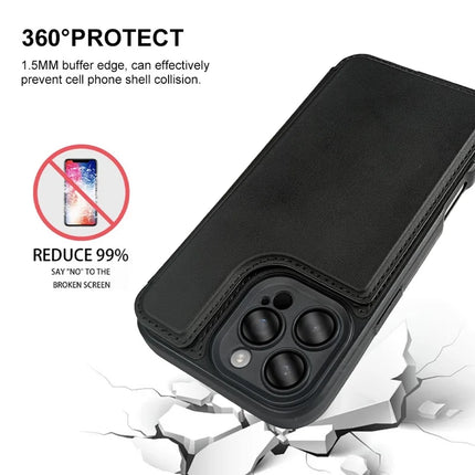 For iPhone 16 Pro Max Magnetic Case RCS Eco Friendly Flip Phone Cover with Kickstand RFID Blocking