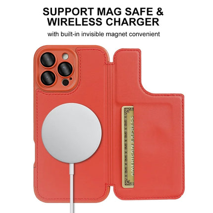 For iPhone 16 Pro Max Magnetic Case RCS Eco Friendly Flip Phone Cover with Kickstand RFID Blocking