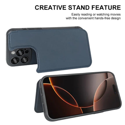 For iPhone 16 Pro Max Magnetic Case RCS Eco Friendly Flip Phone Cover with Kickstand RFID Blocking