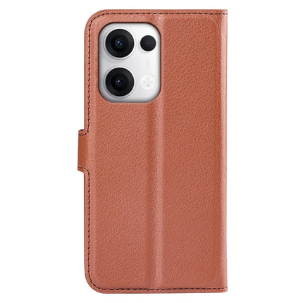 For Oppo Reno13 5G (Global) Case Litchi Texture Shockproof Leather Wallet Phone Cover