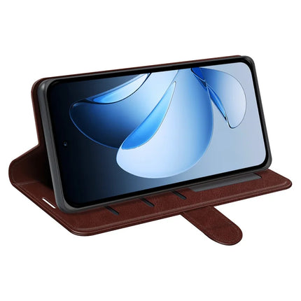 For Oppo Reno13 5G (Global) Wallet Case Crazy Horse Texture Stand Leather Phone Cover