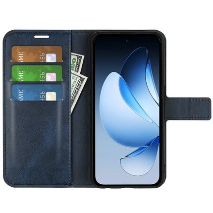 For Oppo Reno13 5G (Global) Stand Case Anti-Scratch Calf Texture Leather Phone Cover