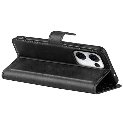 For Oppo Reno13 Pro 5G Stand Case Anti-Scratch Calf Texture Leather Phone Cover