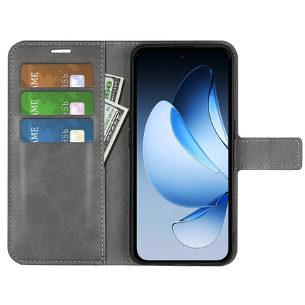 For Oppo Reno13 Pro 5G Stand Case Anti-Scratch Calf Texture Leather Phone Cover