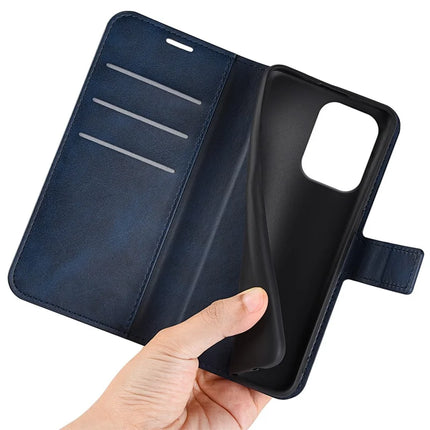 For Oppo Reno13 Pro 5G Stand Case Anti-Scratch Calf Texture Leather Phone Cover