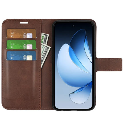 For Oppo Reno13 Pro 5G Stand Case Anti-Scratch Calf Texture Leather Phone Cover