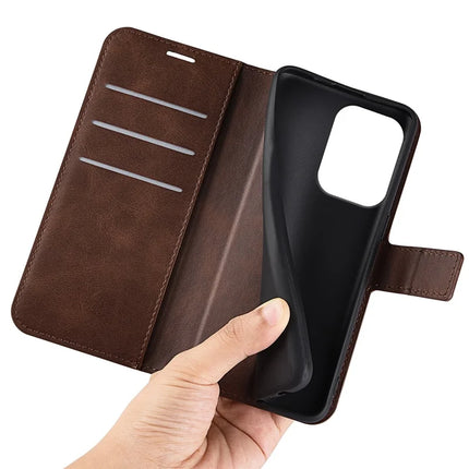 For Oppo Reno13 Pro 5G Stand Case Anti-Scratch Calf Texture Leather Phone Cover