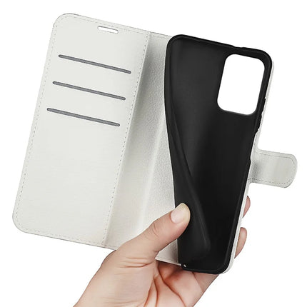For Motorola Moto E15 4G Case Litchi Texture Shockproof Leather Wallet Phone Cover