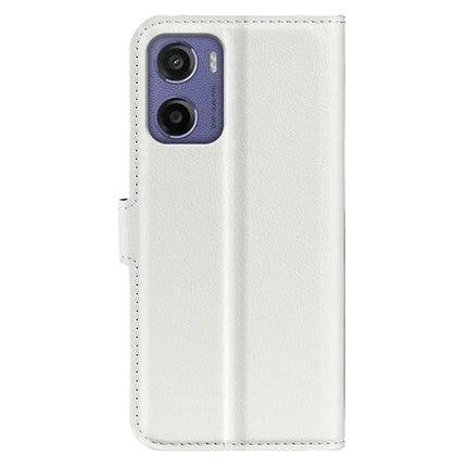 For Motorola Moto E15 4G Case Litchi Texture Shockproof Leather Wallet Phone Cover