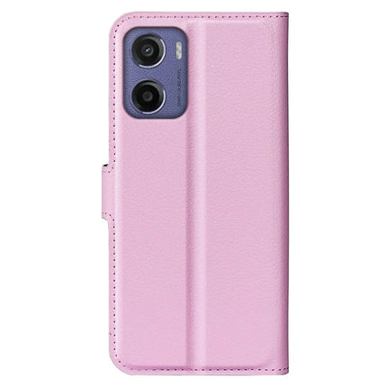 For Motorola Moto E15 4G Case Litchi Texture Shockproof Leather Wallet Phone Cover