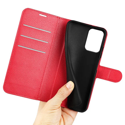 For Motorola Moto E15 4G Case Litchi Texture Shockproof Leather Wallet Phone Cover