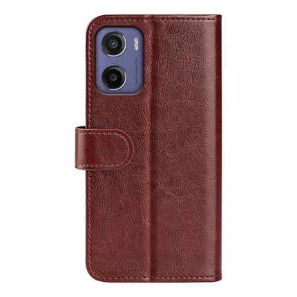 For Motorola Moto E15 4G Wallet Case Crazy Horse Texture Stand Leather Phone Cover
