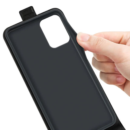 For Motorola Moto E15 4G Case with Card Slots Vertical Flip Leather Phone Cover