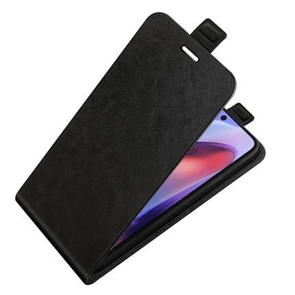 For Motorola Moto E15 4G Case with Card Slots Vertical Flip Leather Phone Cover