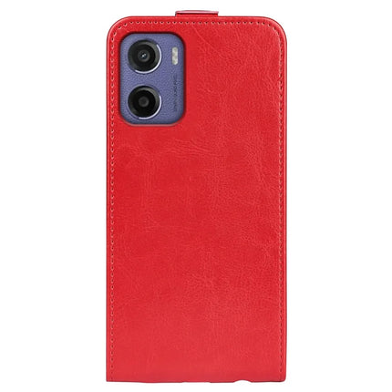 For Motorola Moto E15 4G Case with Card Slots Vertical Flip Leather Phone Cover